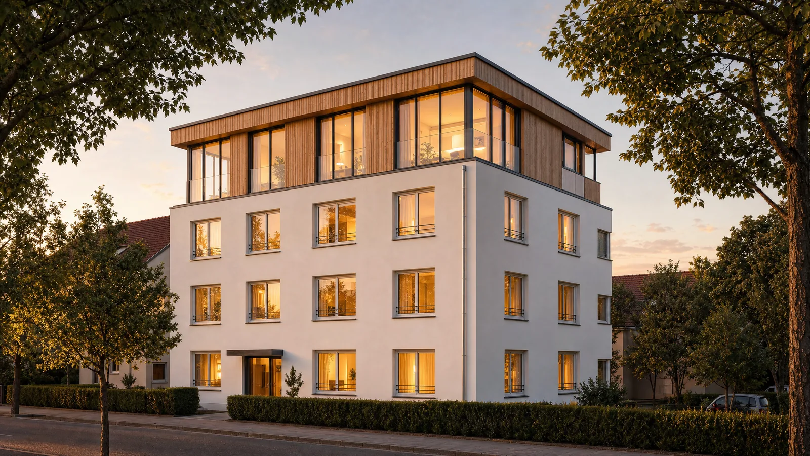 Aufstockung im Bau